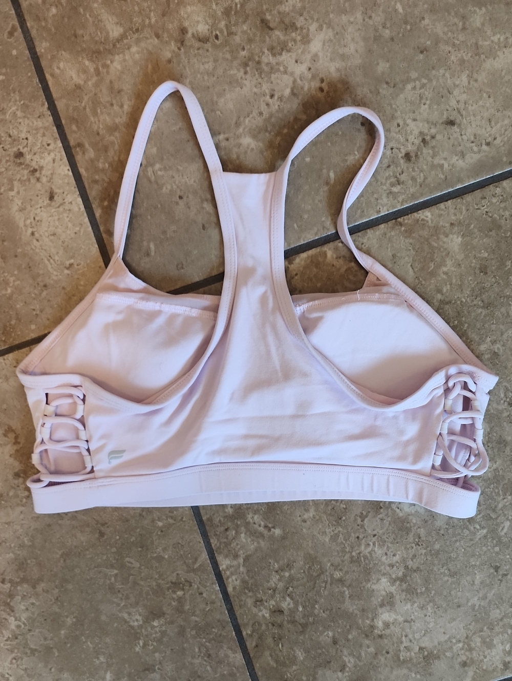 Fabletics Light Pink Racerback Sports Bra